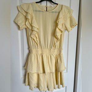 Shabby Chic Rachel Ashwell Yellow Spring Ruffle Cottage Core Dress Size M Medium